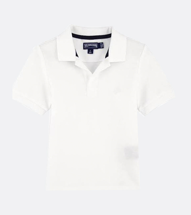 Boys Cotton Pique Polo Shirt Solid