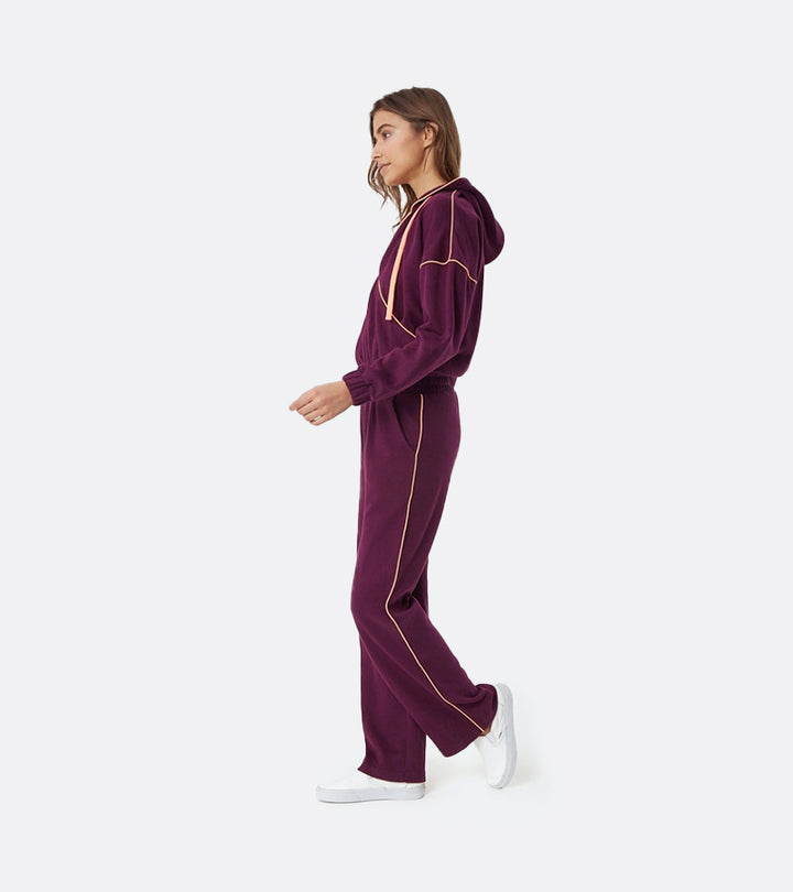 WOKE UP LIKE THIS JUMPSUIT DARK PLUM