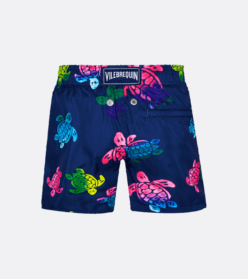 Boys Ultra-light and packable Swimwear Ronde des Tortues Aquarelle