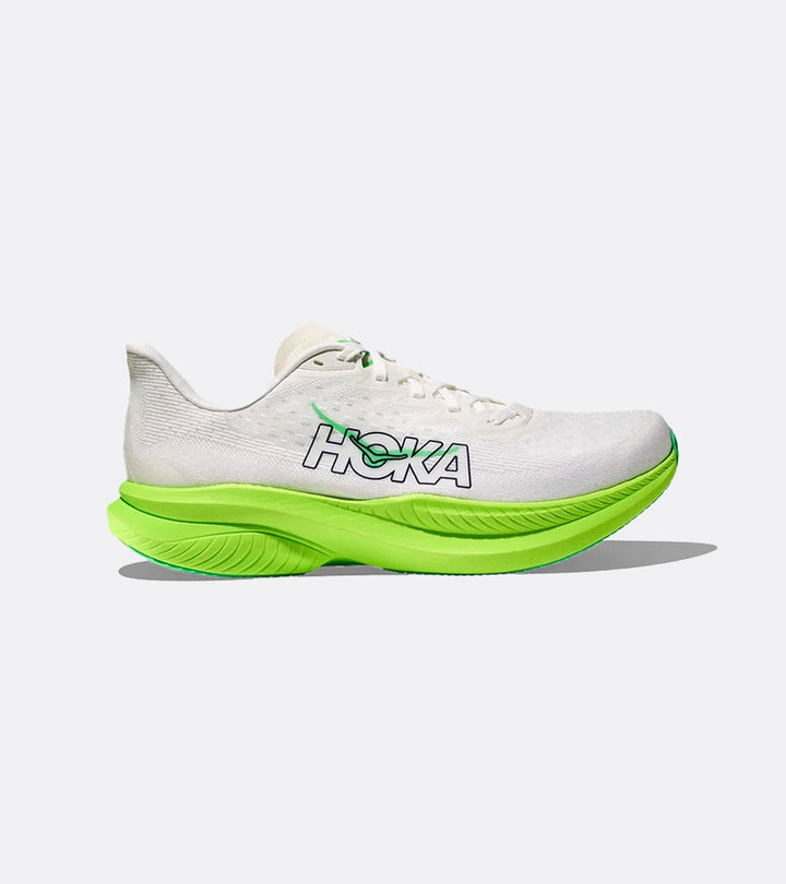 HOKA M Mach 6 - White / Neon Lime