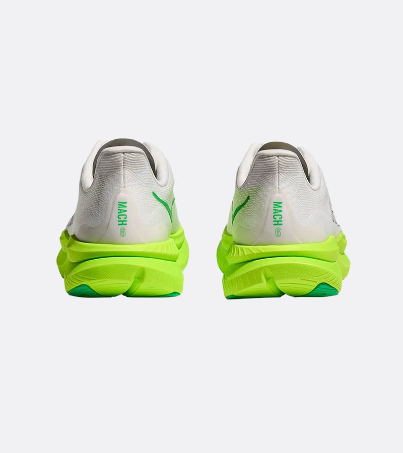 HOKA M Mach 6 - White / Neon Lime
