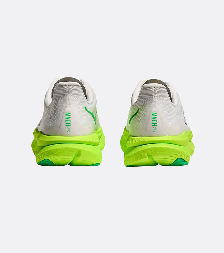 HOKA M Mach 6 - White / Neon Lime